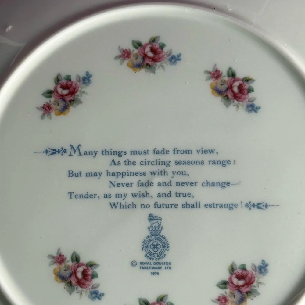 Vintage Royal Doulton Tableware Valentine's Day 1976 Collector Plate